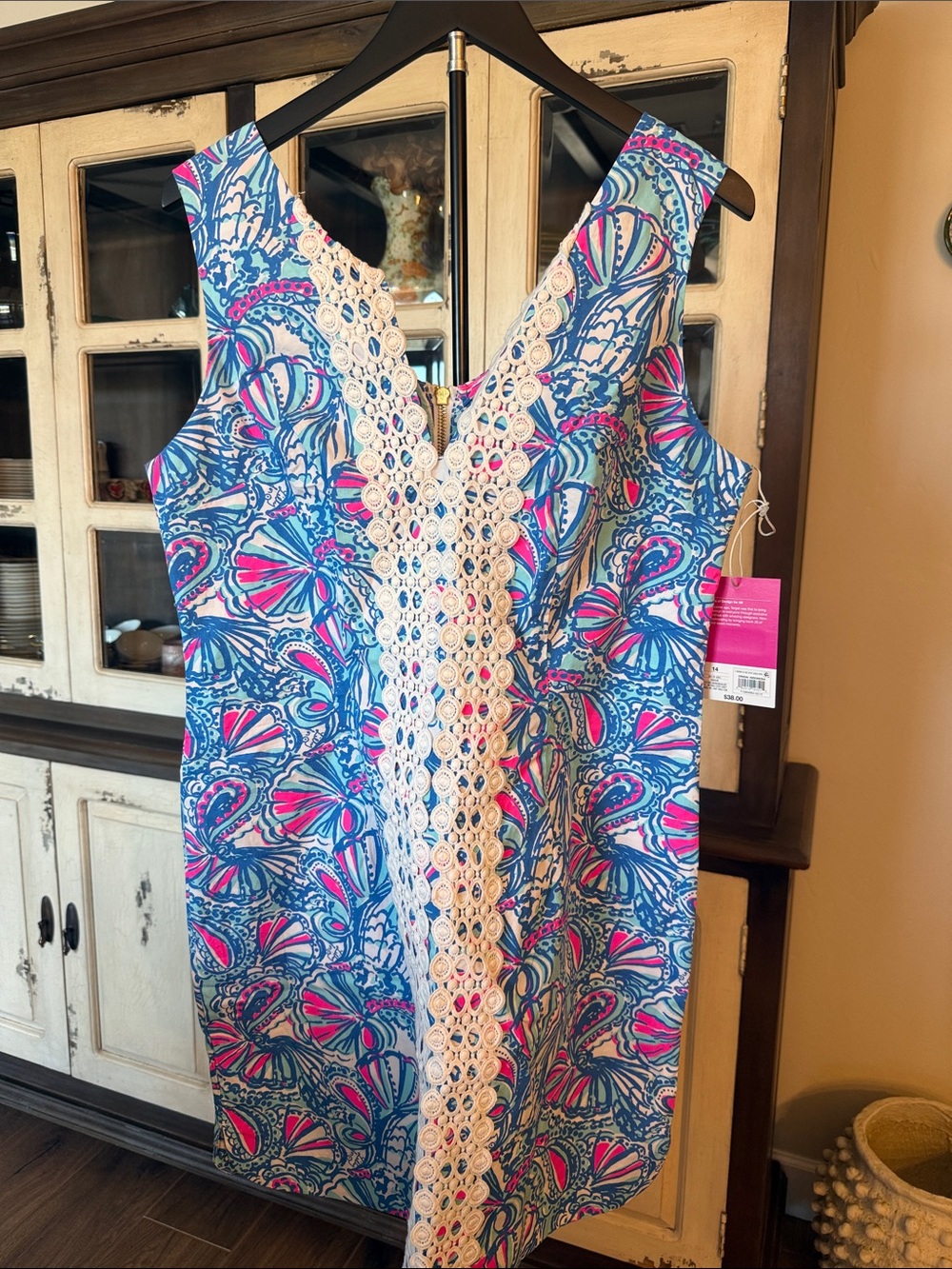 Lilly Pulitzer Blue & Pink Paisley Print Dress